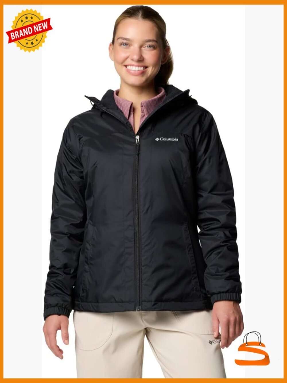 Sherpa Lined Insulated Jacket with Hood Omni-Shield Repels Rain